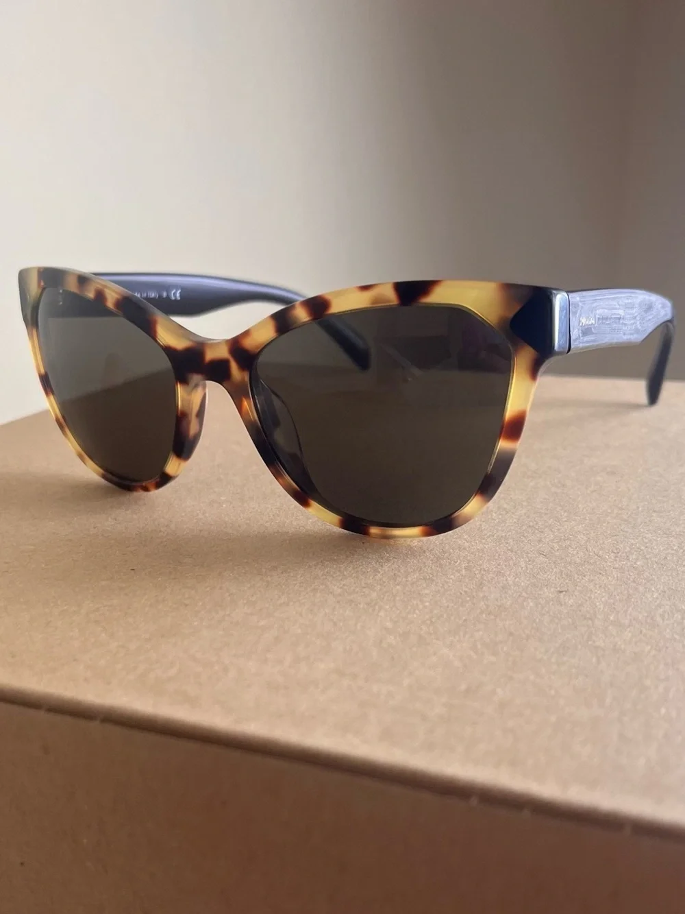 Prada Tortoiseshell / Tortoise Havana Cat-Eye Sunglasses